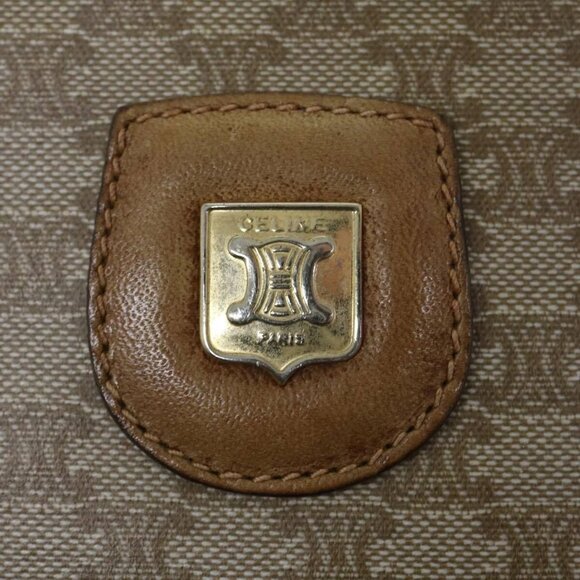 CELINE Macadam Canvas Shoulder Bag Beige Auth - Picture 11 of 16